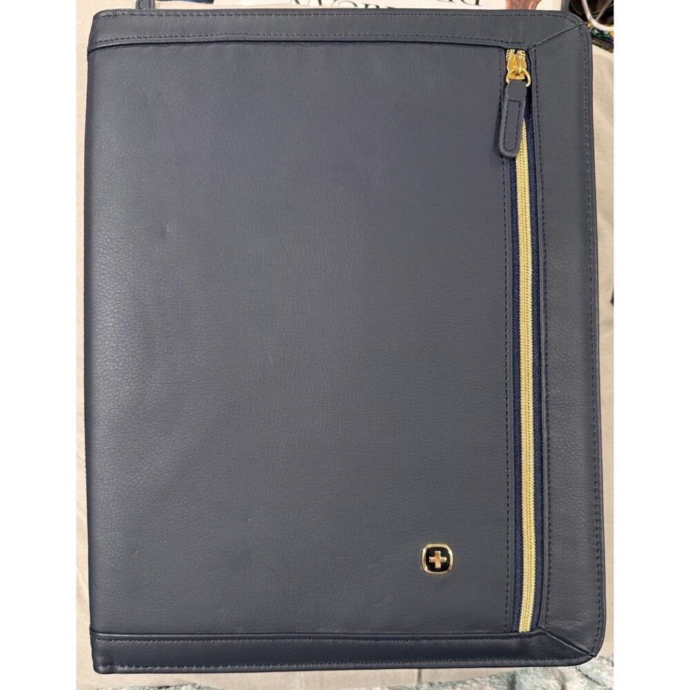 Wenger Black Portfolio Organizer Padfolio Business Document Case with Notepad.
